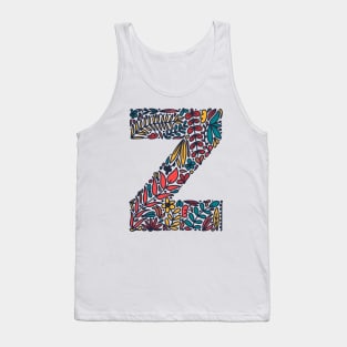 Tropical Letter Z Tank Top